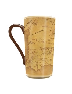 taza El Señor de los Anillos XL con mapa de la Tierra Media y efecto térmico