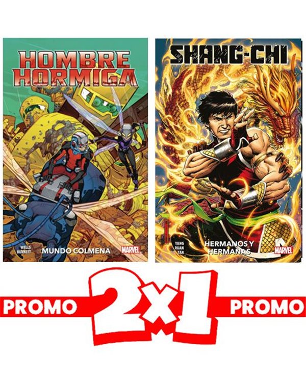 2X1 :HOMBRE HORMIGA. MUNDO COLMENA + SHANG-CHI 01
