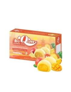 Mini mochi mango y piña | comida japonesa QLove