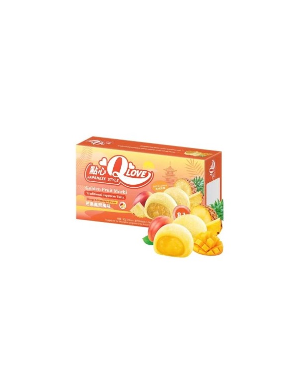 Mini mochi mango y piña | comida japonesa QLove