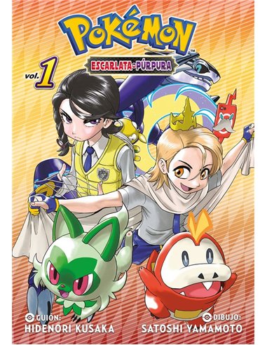 Portada de POKEMON ESCARLATA Y PURPURA 1 de KUSAKA  HIDENORI/YAMAMOTO  SATOSHI, NORMA, ISBN 9788467983937