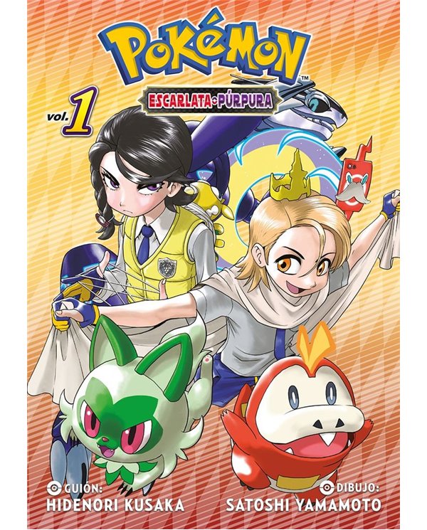 Portada de POKEMON ESCARLATA Y PURPURA 1 de KUSAKA  HIDENORI/YAMAMOTO  SATOSHI, NORMA, ISBN 9788467983937