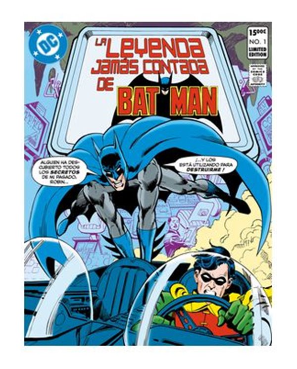 Portada de DC EDICION FACSIMIL: LA LEYENDA JAMAS CONTADA DE BATMAN de LEN WEIN, PANINI , ISBN 9791370136185
