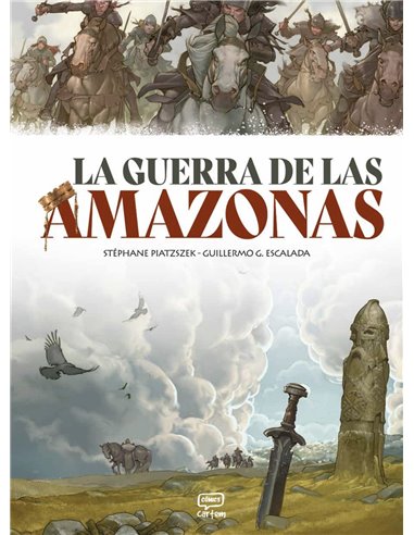 Portada de La guerra de las amazonas
 de Stéphane Piatzszek y Guillermo González Escalada, CARTEM, ISBN 9791388003110