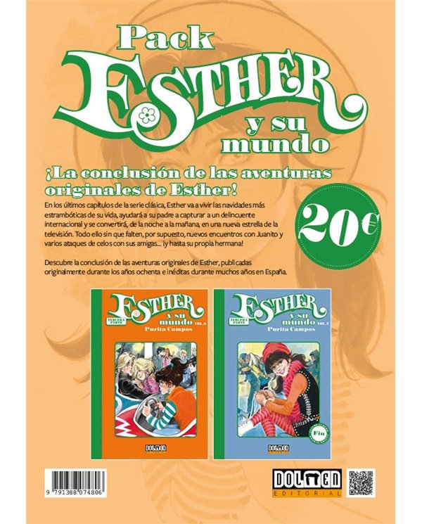 Portada de PACK 03 - ESTHER Y SU MUNDO: SERIE VERDE ( NUMEROS 06 Y 07 ) de PURITA CAMPOS, DOLMEN EDICIONES, ISBN 9791388074806