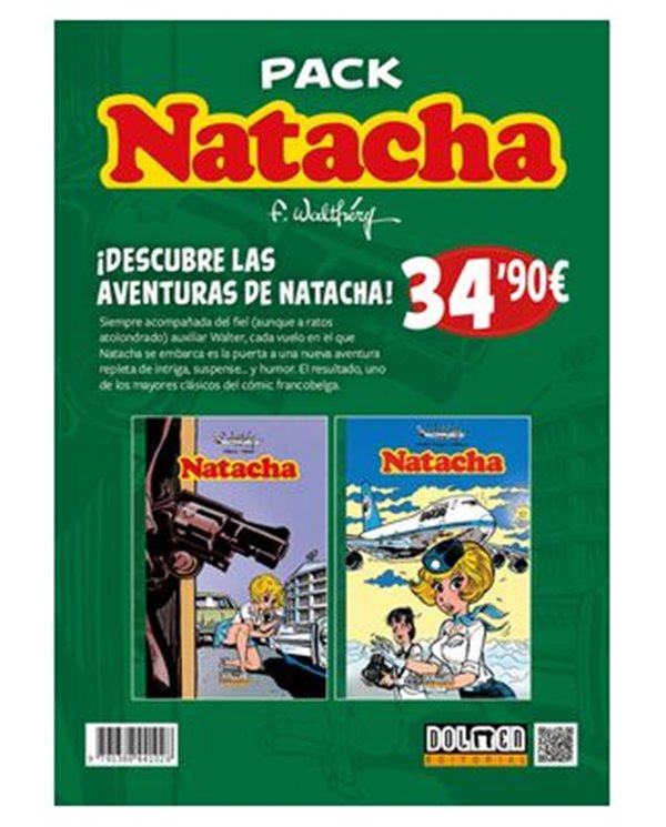 Portada de NATACHA PACK NUM 02 Y 03 de FRANÇOIS WALTHERY, DOLMEN EDICIONES, ISBN 9791388441028