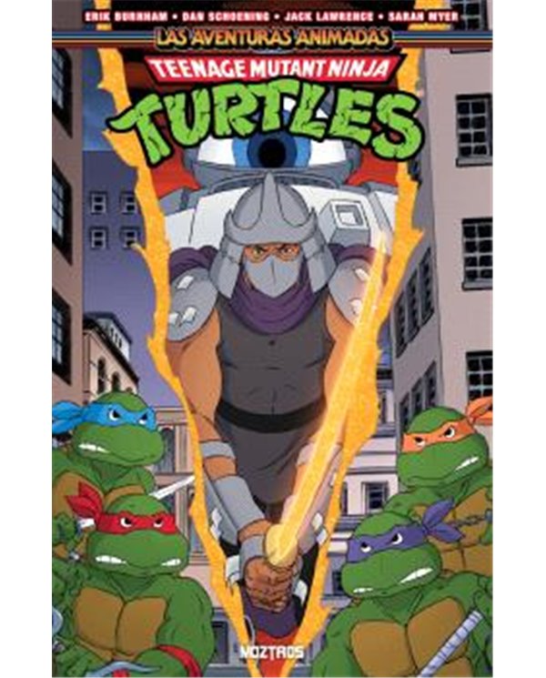 Portada de TEENAGE MUTANT NINJA TURTLES : LAS AVENTURAS ANIMADAS -  VOL.04 de ERIK BURNHAM, MOZTROS, ISBN 9791387953843