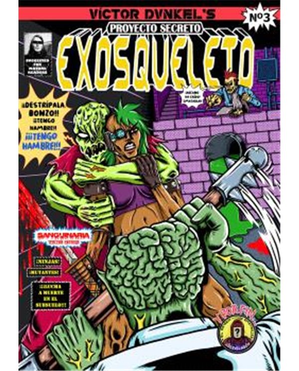 Portada de PROYECTO SECRETO: EXOSQUELETO 03 de VICTOR DVNKEL, AUTSAIDER COMICS, ISBN 9791399121650