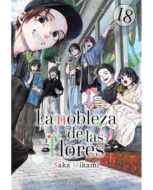 Portada de LA NOBLEZA DE LAS FLORES 18 de MIKAMI SAKA, MILKY WAY, ISBN 9791388055867