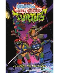 Portada de HISTORIAS DE LAS TEENAGE MUTANT NINJA TURTLES: UN VERANO MUY MECHAZOIDE de MIKEY LEVITT, MOZTROS, ISBN 9791388484148