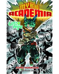 Portada de MY HERO ACADEMIA ULTRA AGE FINAL GUIDE de KOHEI HORIKOSHI, PLANETA COMIC, ISBN 9791388100284