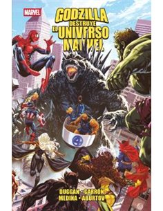 GODZILLA DESTRUYE EL UNIVERSO MARVEL