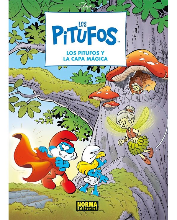 Portada de LOS PITUFOS 43 LOS PITUFOS Y LA CAPA MAGICA de ALAIN JOST/THIERRY CULLIFORD, NORMA, ISBN 9788467985986