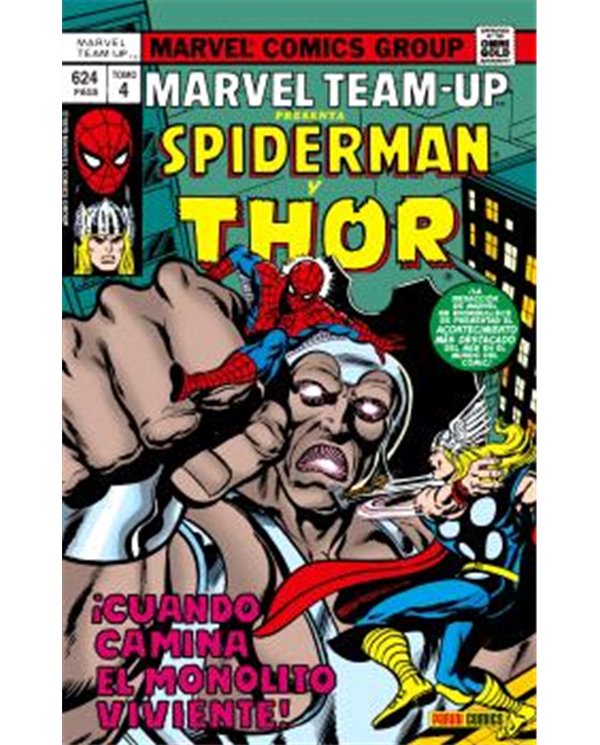 Portada de MARVEL TEAM-UP 04. CUANDO CAMINA EL MONOLITO VIVIENTE (MARVEL GOLD) de CHRIS CLAREMONT, PANINI, ISBN 9791370582166