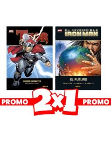 Portada de 2X1 MD.THOR 01:DIOSES ERRANTES + MD.IRON MAN 08: EL FUTURO de VARIOS AUTORES, PANINI, ISBN 8424248928131