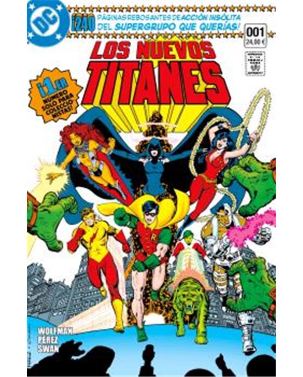 Portada de BIBLIOTECA LOS NUEVOS TITANES 01 de MARV WOLFMANN, PANINI, ISBN 9791370582036