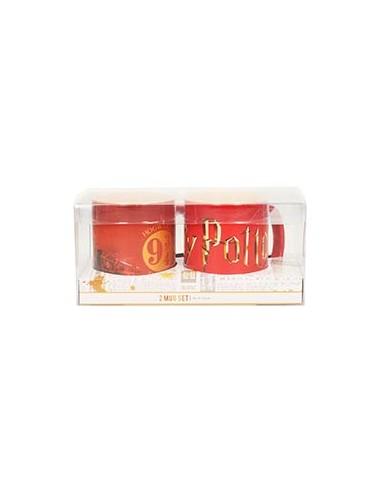 HOGWARTS LOGO SET 2 TAZAS CERÁMICA HARRY POTTER 8435450219504
