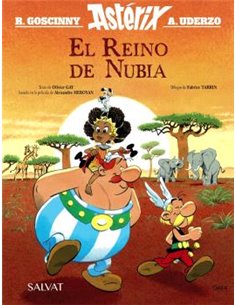 Portada de ASTERIX. EL REINO DE NUBIA. EL ALBUM DE LA PELICULA de RENE GOSCINNY, BRUÑO - SALVAT, ISBN 9788469646571