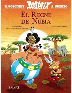Portada de ASTERIX. EL REGNE DE NUBIA. L'ALBUM DE LA PEL·LICULA (CATALAN) de RENE GOSCINNY, BRUÑO - SALVAT, ISBN 9788469646595