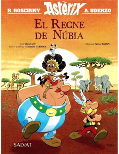 Portada de ASTERIX. EL REGNE DE NUBIA. L'ALBUM DE LA PEL·LICULA (CATALAN) de RENE GOSCINNY, BRUÑO - SALVAT, ISBN 9788469646595