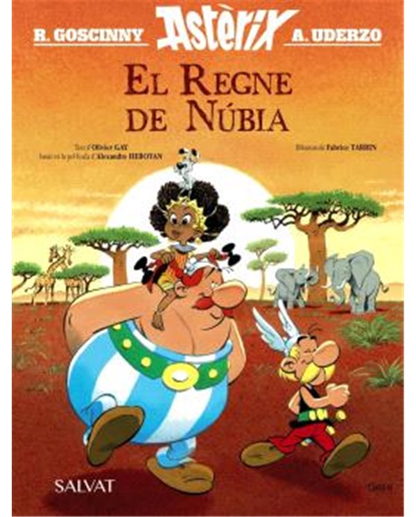 Portada de ASTERIX. EL REGNE DE NUBIA. L'ALBUM DE LA PEL·LICULA (CATALAN) de RENE GOSCINNY, BRUÑO - SALVAT, ISBN 9788469646595