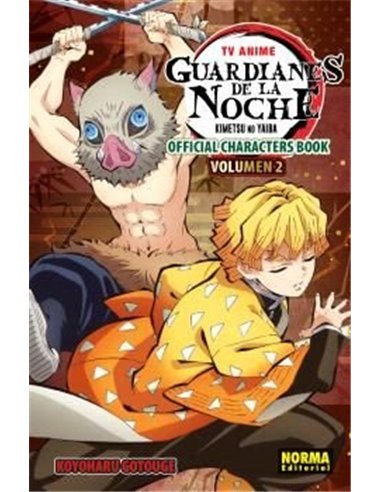 Portada de TV ANIME GUARDIANES DE LA NOCHE OFFICIAL CHARACTER BOOK 2 de KOYOHARU GOTOUGE, NORMA, ISBN 9788467979626