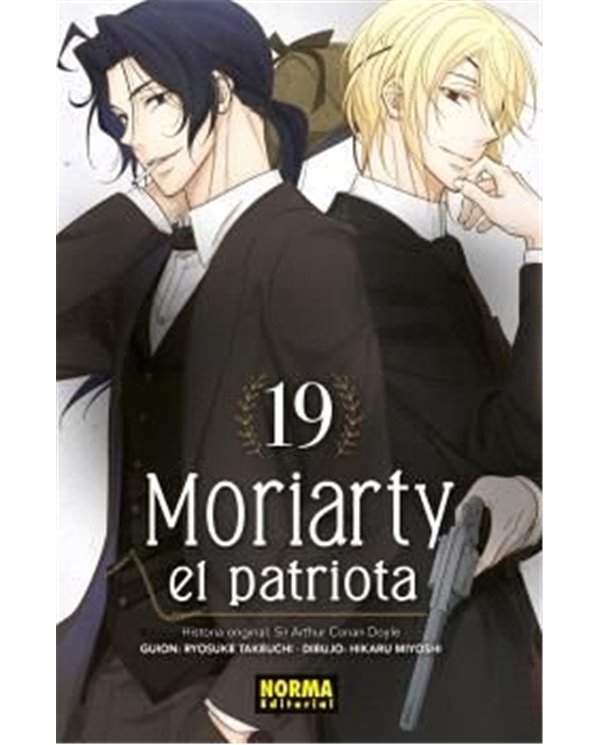 Portada de MORIARTY EL PATRIOTA 19 de RYOSUKE TAKEUCHI, NORMA, ISBN 9788467982534