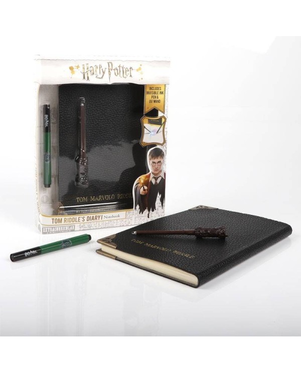 HARRY POTTER - Tom Riddle Diario Cuaderno y boligrafo varita con ti...