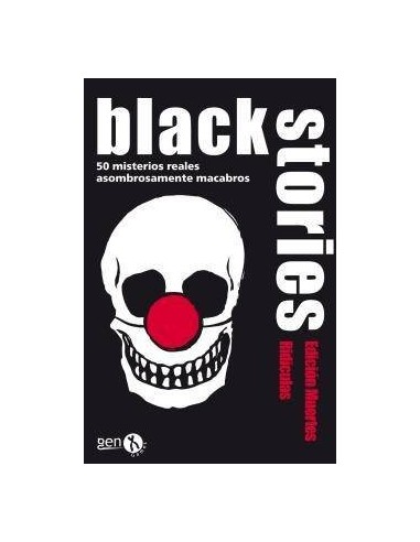 BLACK STORIES: MUERTES RIDICULAS 8437010181719 GEN X GAMES 12,95 € BLACK STORIES: MUERTES RIDICULAS 8437010181719 GEN X GAMES 12,95 €