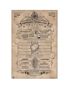 Poster Harry Potter Hogwarts School List 8435497204013  7,50 €