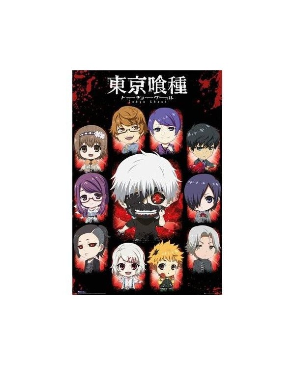 POSTER TOKYO GHOUL PERSONAJES CHIBI