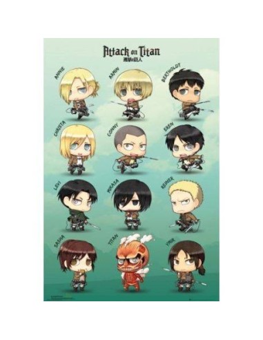 Maxi Poster Attack On Titan Chibi Characters 5028486292387  7,50 € Maxi Poster Attack On Titan Chibi Characters 5028486292387  7,50 €