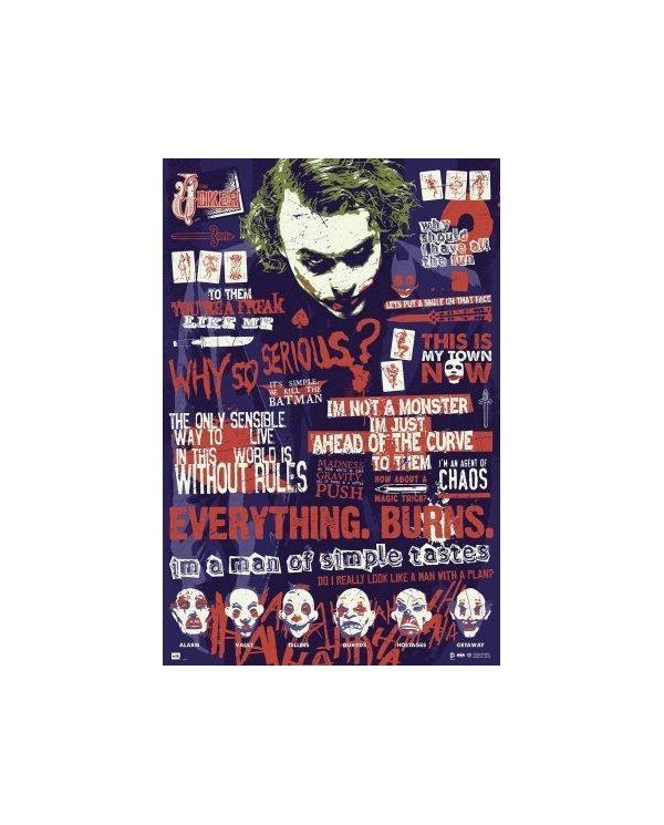 Maxi Poster Batman The Dark Knight Joker Quitographic 8435107826031...
