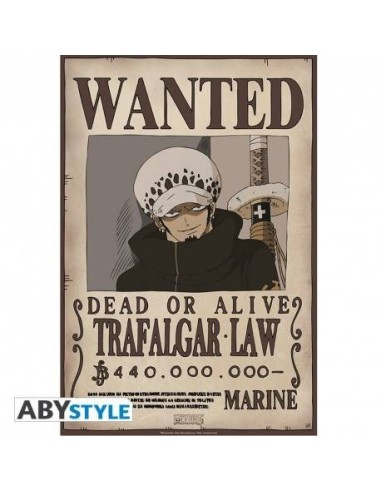 ONE PIECE - Poster "Wanted Trafalgar Law" (52x35) 3700789263425  5,... ONE PIECE - Poster "Wanted Trafalgar Law" (52x35) 3700789263425  5,...