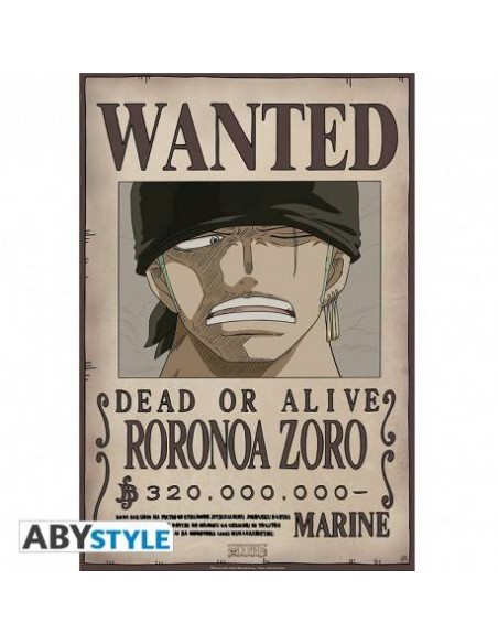 ONE PIECE - Póster "Wanted Zoro New" (52x35)