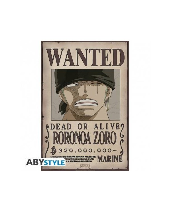 ONE PIECE - Póster "Wanted Zoro New" (52x35)