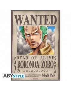 ONE PIECE - Poster "Wanted Zoro" roulé filmé (98x68) 3760116320115 ...