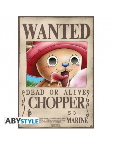 ONE PIECE - Poster "Wanted Chopper" (52x35)* ABYDCO106  5,00 € ONE PIECE - Poster "Wanted Chopper" (52x35)* ABYDCO106  5,00 €