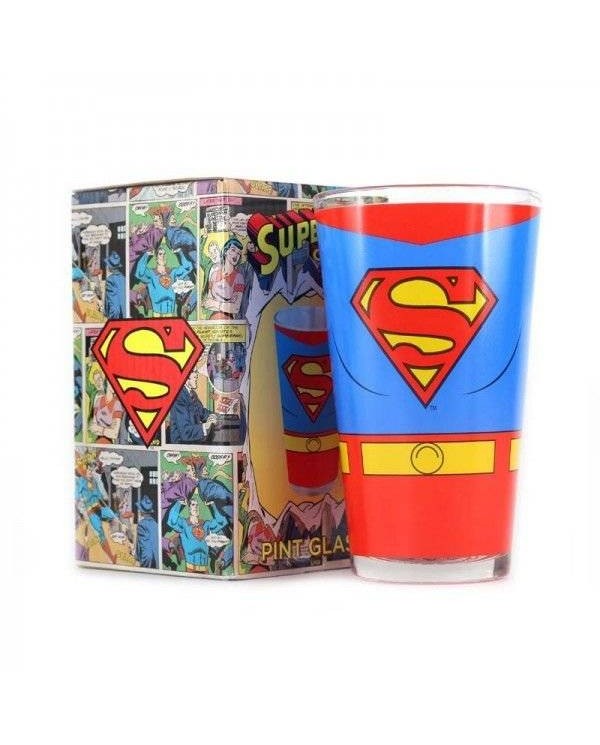 DC COMICS - VASO DE CRISTAL LARGO LOGO SUPERMAN