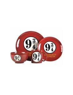 HARRY POTTER - VAJILLA  SET DE 4 PIEZAS  PLATAFORMA 9 3/4