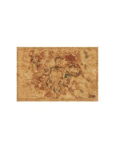 Poster The Legend of Zelda Breath of the Wild Hyrule World Map MERC...