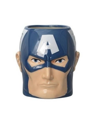 MARVEL - TAZA 3D CERAMICA CAPITÁN AMÉRICA MARVEL - TAZA 3D CERAMICA CAPITÁN AMÉRICA